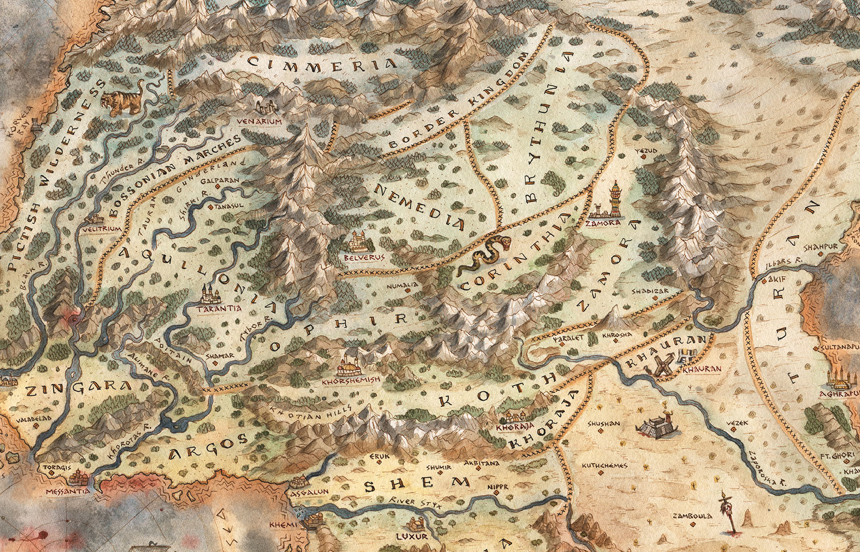 Hyborian Age Map — DM View